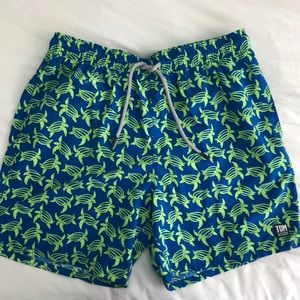 Tom & Teddy sea turtle swim trunks!!!